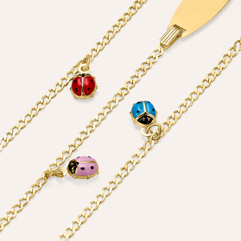 Bracciale Con Targhetta Holy Oro Giallo