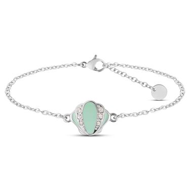 Bracciale Lady Sweet Acciaio Conchiglia e Cristalli