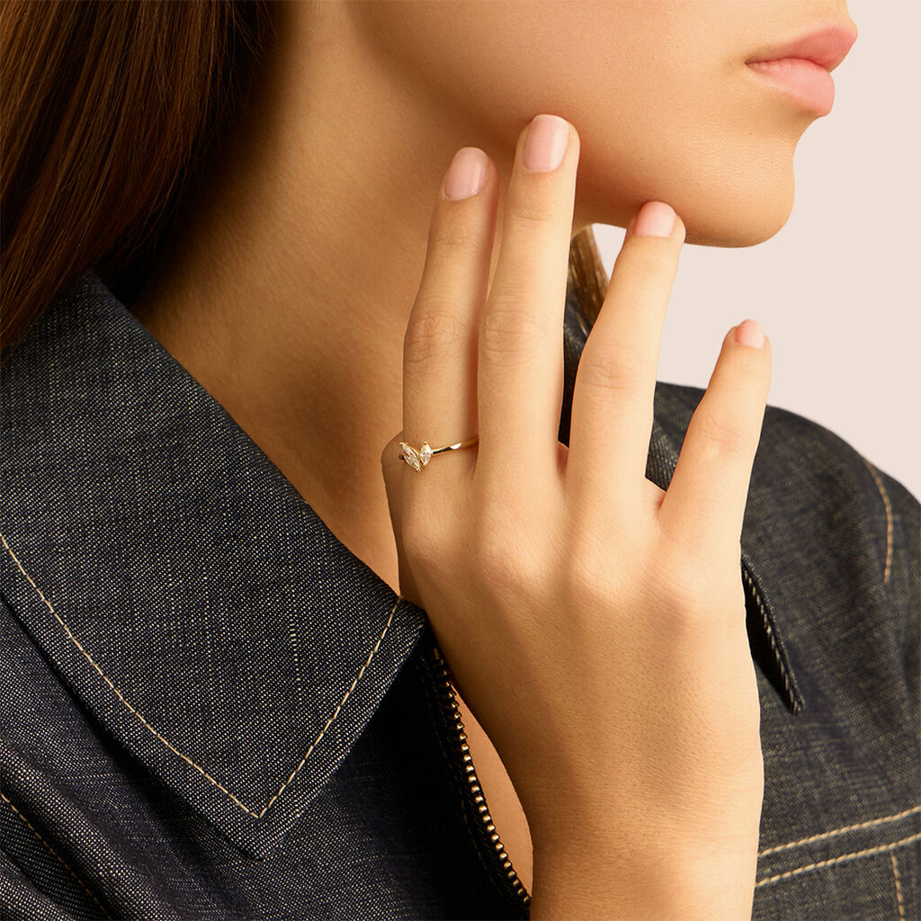 Anello Bilogy Diamade Glam Oro Giallo Diamante Lab-Grown