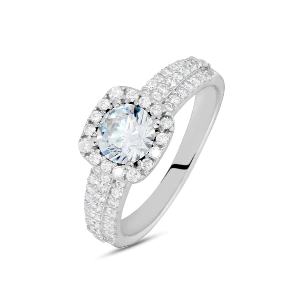 Anello Solitario Claire Oro Bianco Cubic Zirconia