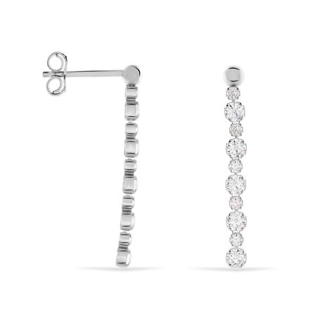 Orecchini Pendenti Tennis Silver Elegance Argento Rodiato Cubic Zirconia - Orecchini Pendenti Donna | Stroili