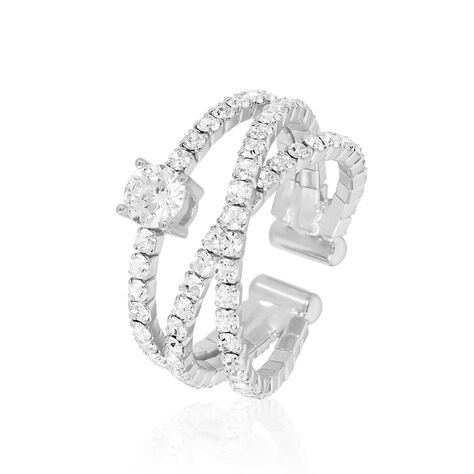Anello in metallo rodiato e strass - Anelli Donna | Stroili
