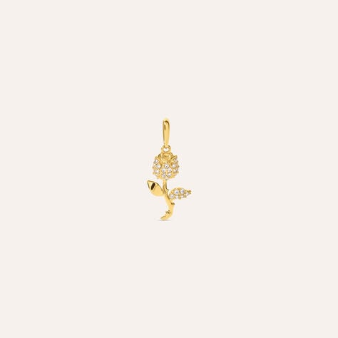 Pendente Fiore Po&egrave;me Oro Giallo Cubic Zirconia - Ciondoli Donna | Stroili