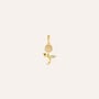 Pendente Fiore Po&egrave;me Oro Giallo Cubic Zirconia