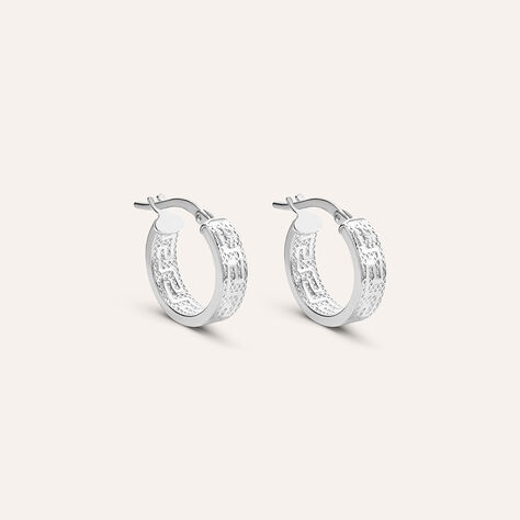 Orecchini A Cerchio Toujours Oro Bianco - Orecchini a Cerchio Donna | Stroili