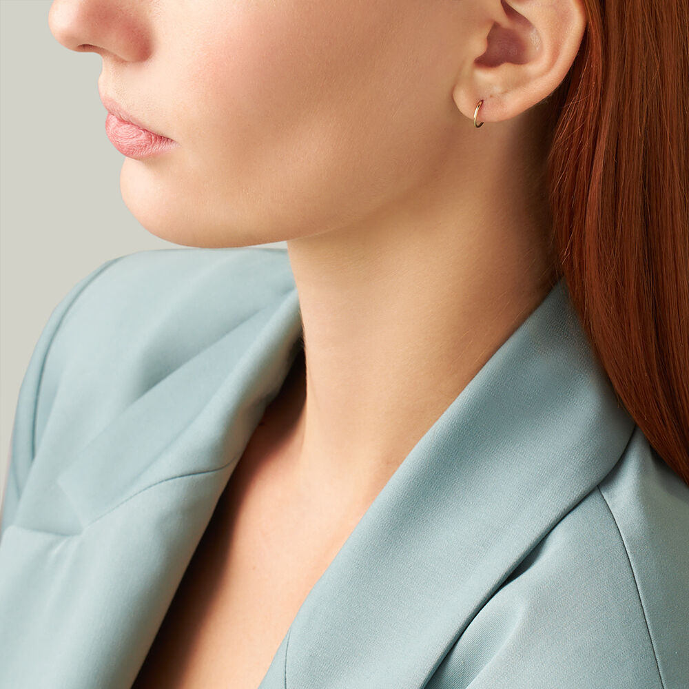 DesignB London - Orecchini A Cerchio Color Oro Con Borchie Di - Foto 5