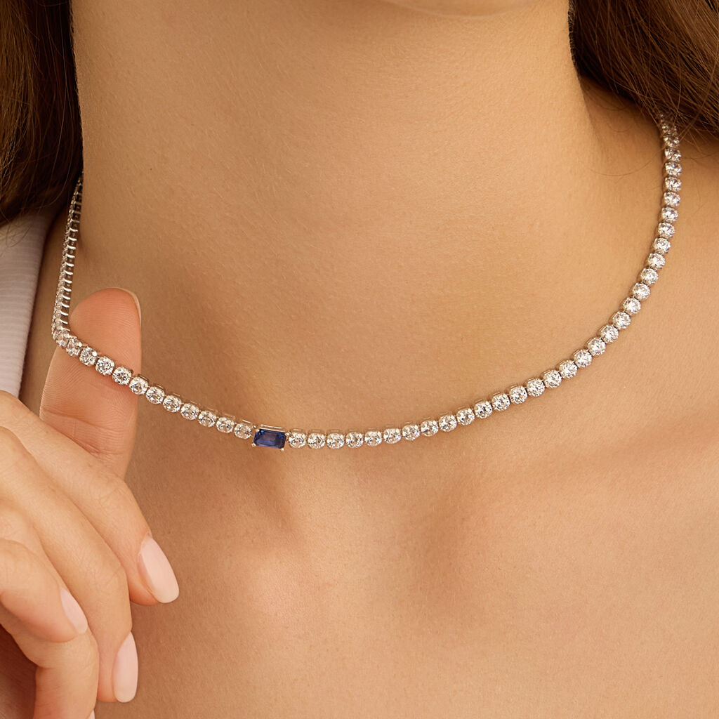 Collana Tennis Silver Elegance Argento Rodiato Cubic Zirconia