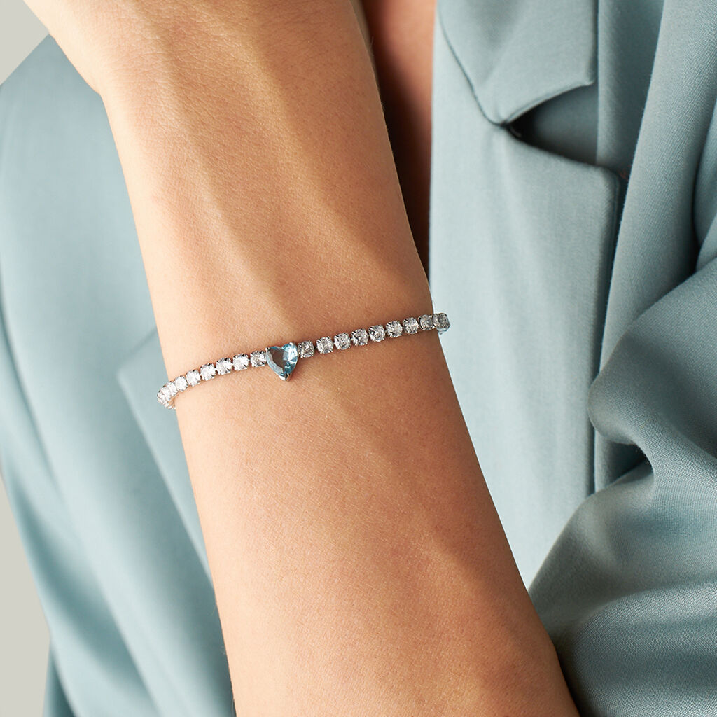 Bracciale Tennis Lady Chic Acciaio Cristallo - Bracciali Tennis Donna | Stroili