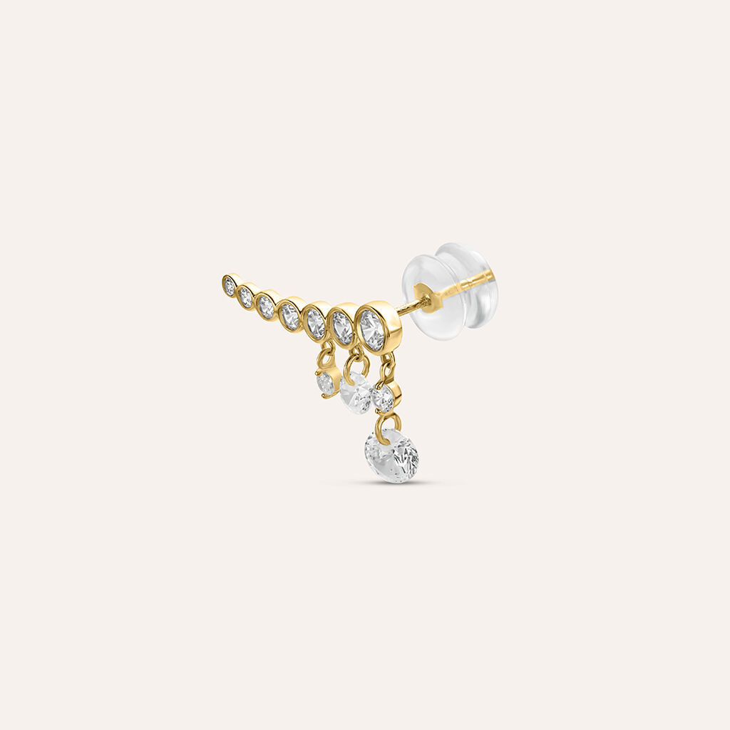 Orecchini Lobo Bon Ton Oro Giallo Cubic Zirconia -  Donna | Stroili
