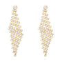 Orecchini Pendenti Romantic Shine Metallo Dorato Cristallo