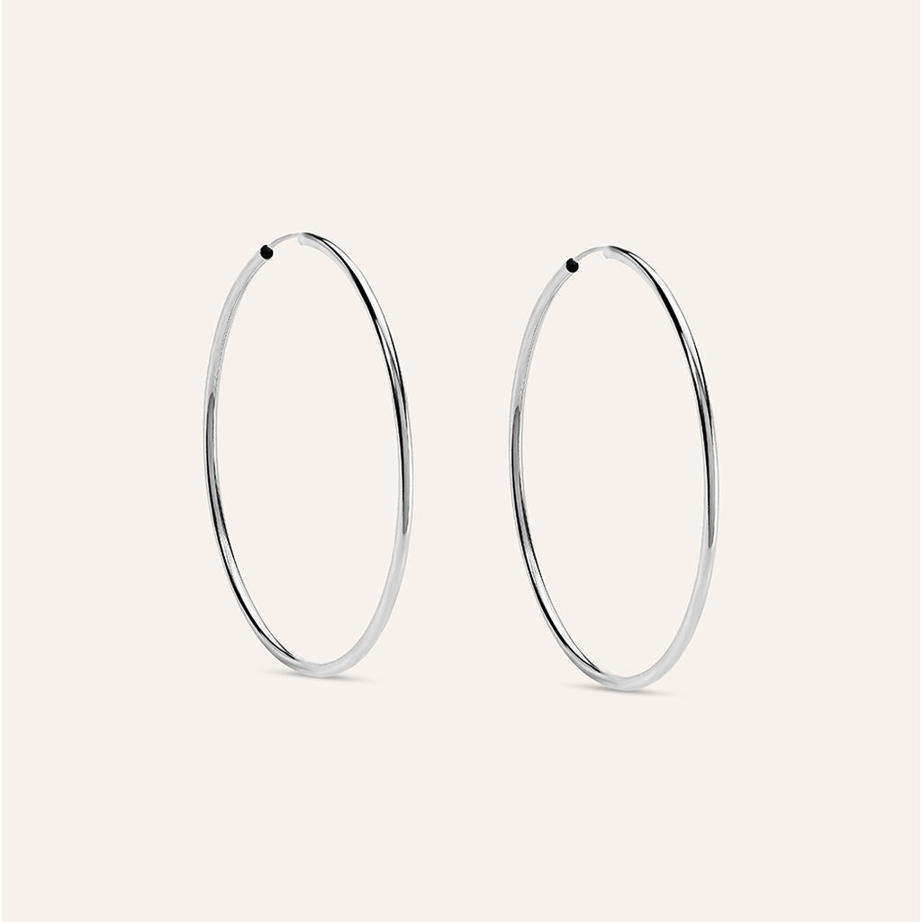 Orecchini A Cerchio Toujours Oro Bianco
