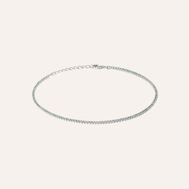 Cavigliera Tennis Silver Rainbow Argento Rodiato Cubic Zirconia
