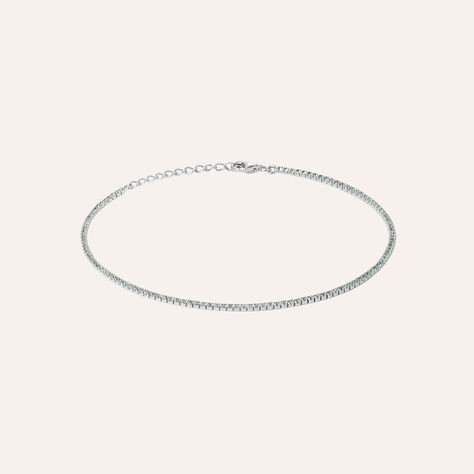 Cavigliera Tennis Silver Rainbow Argento Rodiato Cubic Zirconia - Cavigliere Donna | Stroili