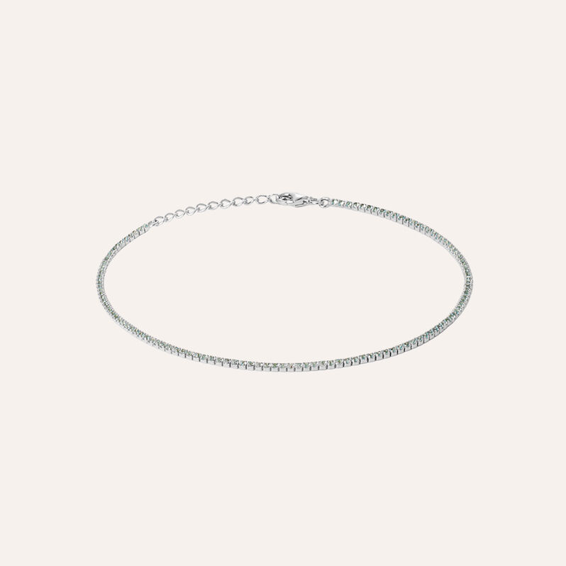 Cavigliera Tennis Silver Rainbow Argento Rodiato Cubic Zirconia - Cavigliere Donna | Stroili