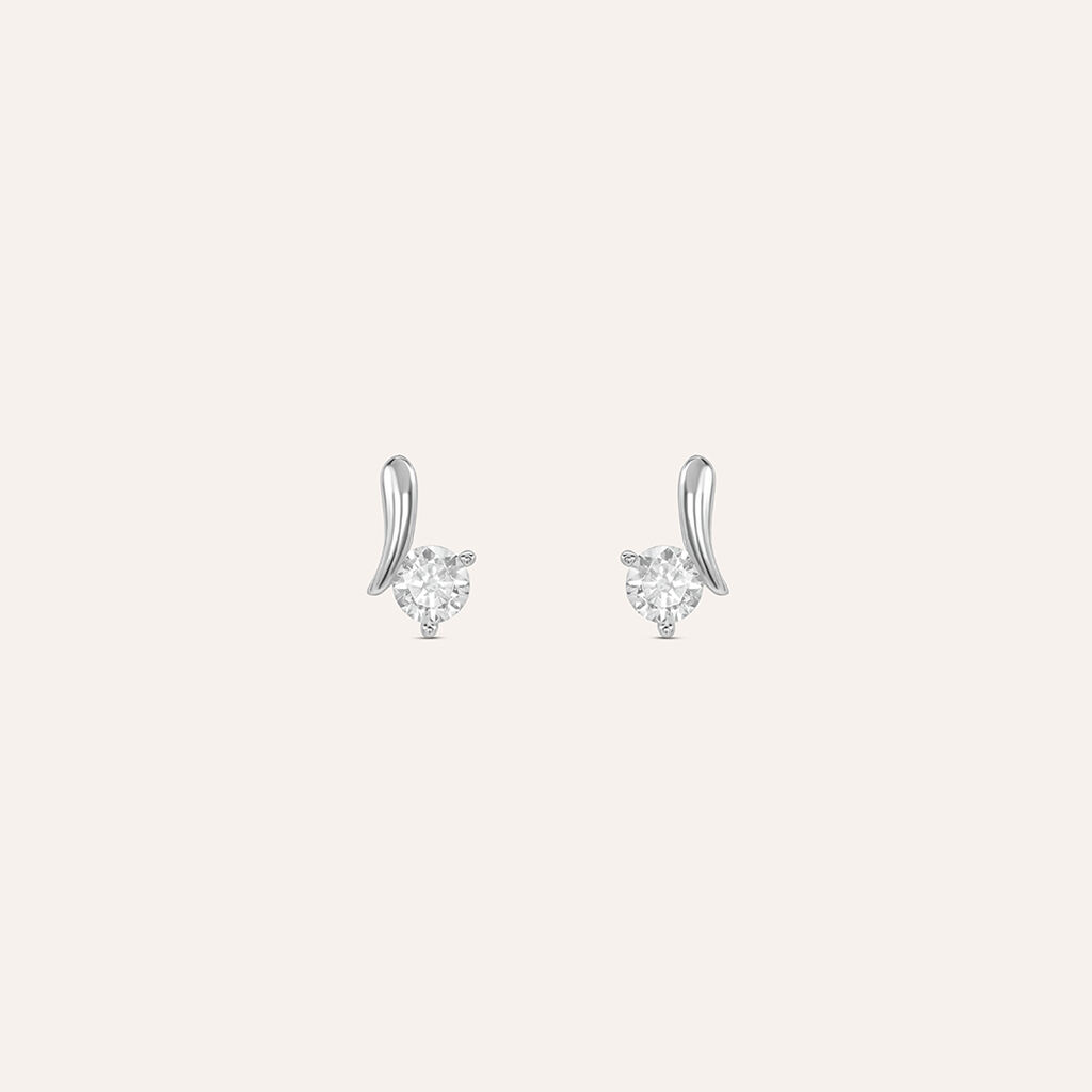 Orecchini Lobo Silver Elegance Argento Rodiato Cubic Zirconia - Orecchini a Lobo Donna | Stroili
