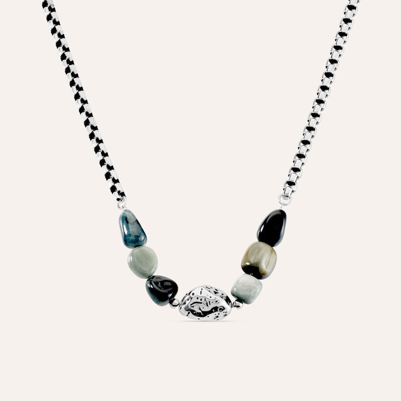 Collana Man Code Acciaio Occhio di Falco - Collane Uomo | Stroili