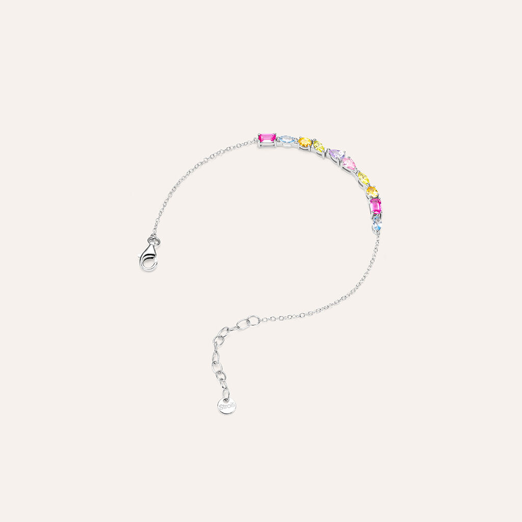 Bracciale Silver Rainbow Argento Rodiato Cubic Zirconia - Bracciali Amicizia Donna | Stroili