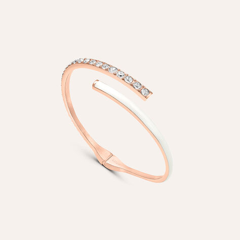 Bangle Lady Sweet Acciaio Rosa Cristallo - Bracciali Rigidi Donna | Stroili