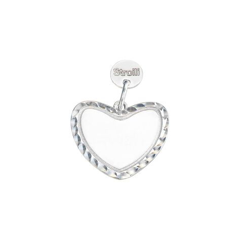 Cuore in argento rodiato - Charms Donna | Stroili