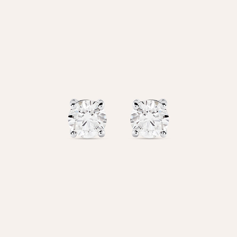 Orecchini Lobo Punto Luce Grace Oro Bianco Diamante - Orecchini a Lobo Donna | Stroili