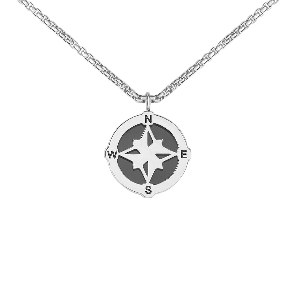 Collana Man Code Acciaio Bicolore Bianco / Nero - Collane Uomo | Stroili