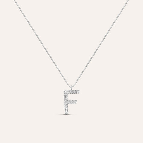 Collana Diamond Letters Oro Bianco Diamante - Collane Donna | Stroili