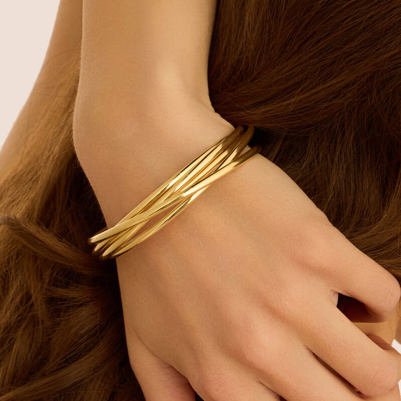 Bangle Silver Collection Argento Dorato - Bracciali Rigidi Donna | Stroili