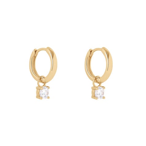 Orecchini A Cerchio Punto Luce Golden Dream Placcato Oro Giallo Cubic Zirconia - Orecchini a Cerchio Donna | Stroili