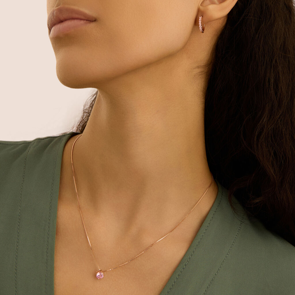 Collana Punto Luce Silver Rainbow Argento Rosa Cubic Zirconia - Gioielli Donna | Stroili