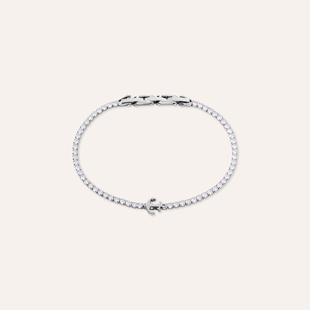 Bracciale Tennis Man Code Acciaio Cubic Zirconia