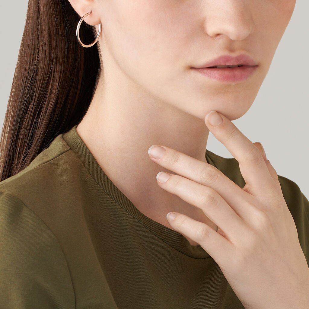 Orecchini A Cerchio Silver Collection Argento Rodiato - Orecchini a Cerchio Donna | Stroili