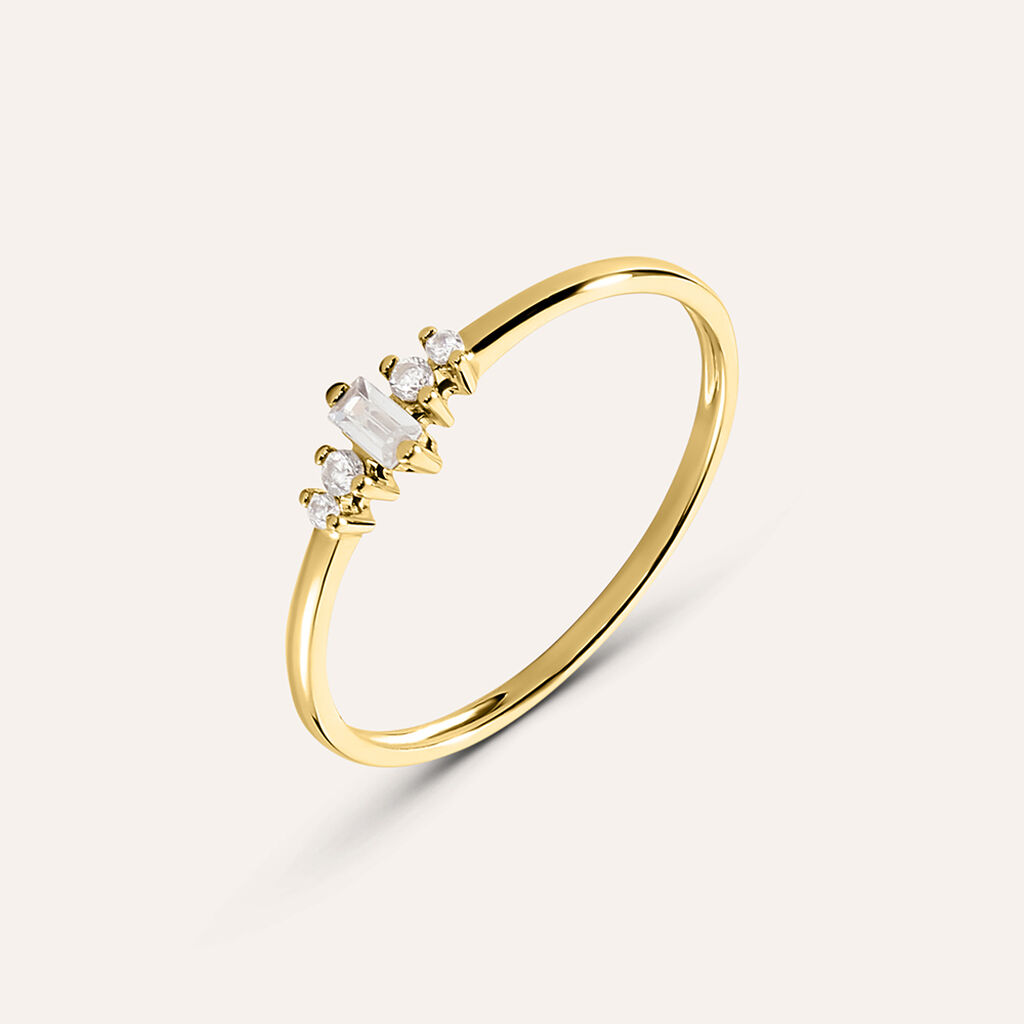 Anello Fantasia Claire Oro Giallo Cubic Zirconia