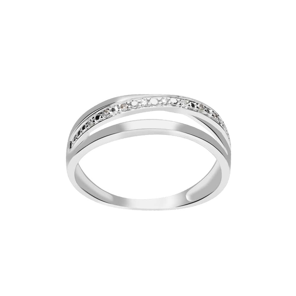 Anello Fascia Sophia Oro Bianco Diamante 1400256 Stroili