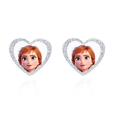 Orecchini cuore Anna in argento e glitter - Orecchini a Lobo Bambino | Stroili