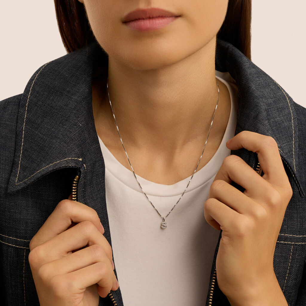 Pendente Love Beats Argento Rodiato Cubic Zirconia