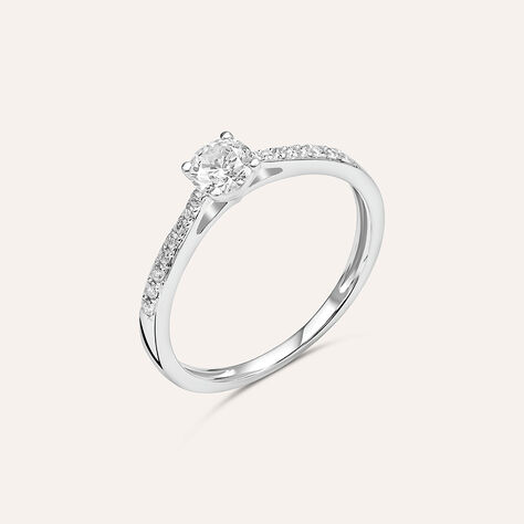 Anello Solitario Diamade Oro Bianco Diamante Lab-Grown - Anelli con Pietre Donna | Stroili