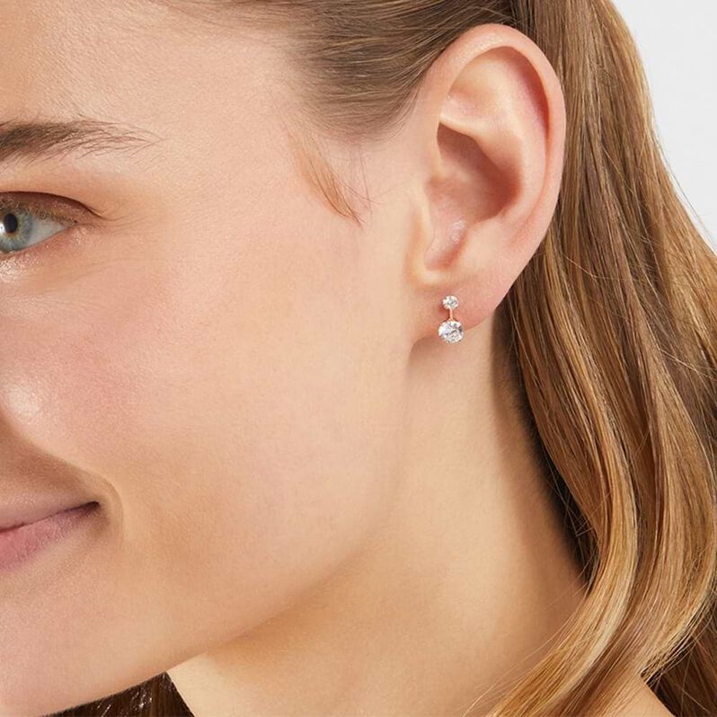 Orecchini Lobo Doppio Punto Luce Bon Ton Oro Giallo Cubic Zirconia - Orecchini a Lobo Donna | Stroili