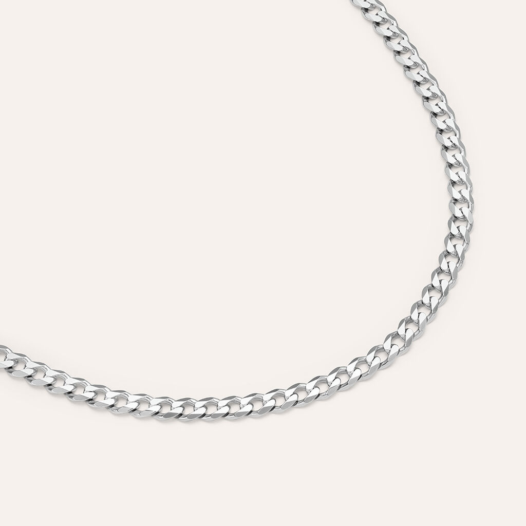 Bracciale Catena Gentleman Argento Rodiato