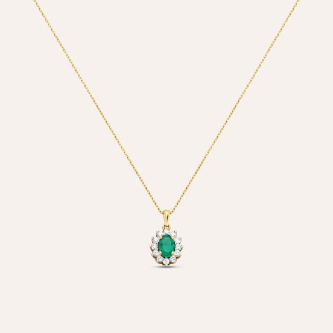 Collana Charlotte Oro Giallo Smeraldo Diamante - Collane Donna | Stroili