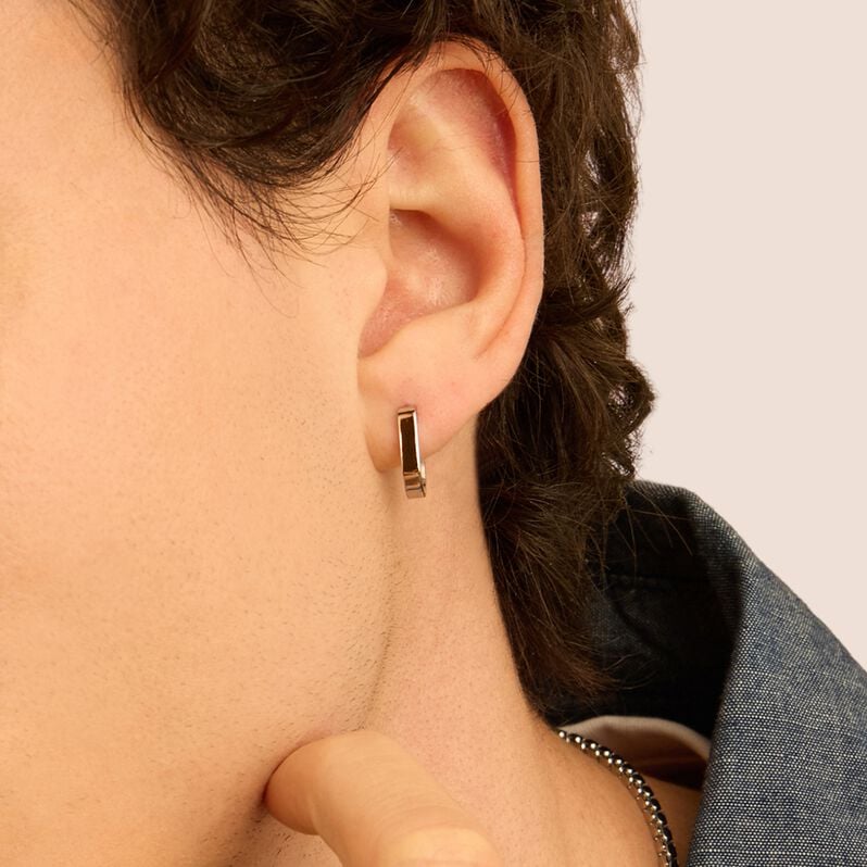 Mono Orecchino A Cerchio Man Code Acciaio - Mono Orecchino Uomo | Stroili