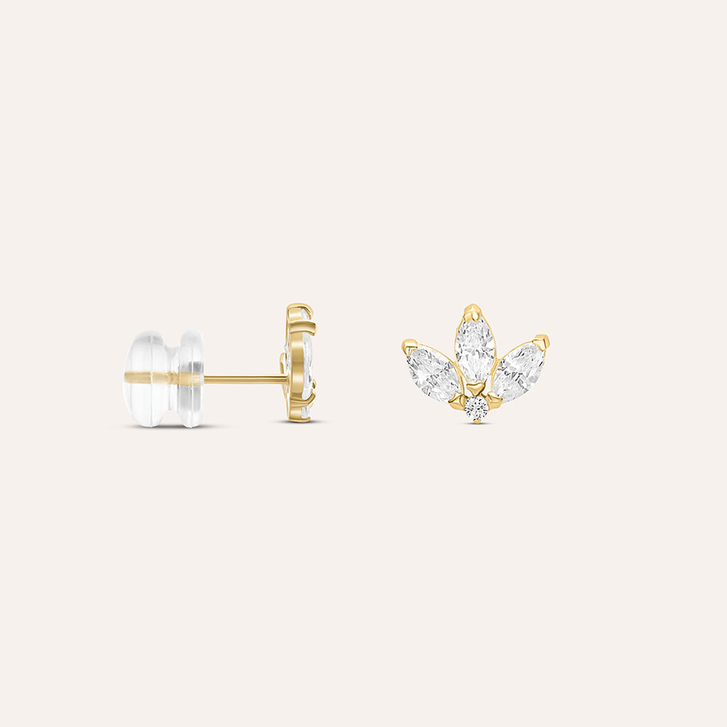 Orecchini Lobo Bon Ton Oro Giallo Cubic Zirconia - Orecchini a Lobo Donna | Stroili