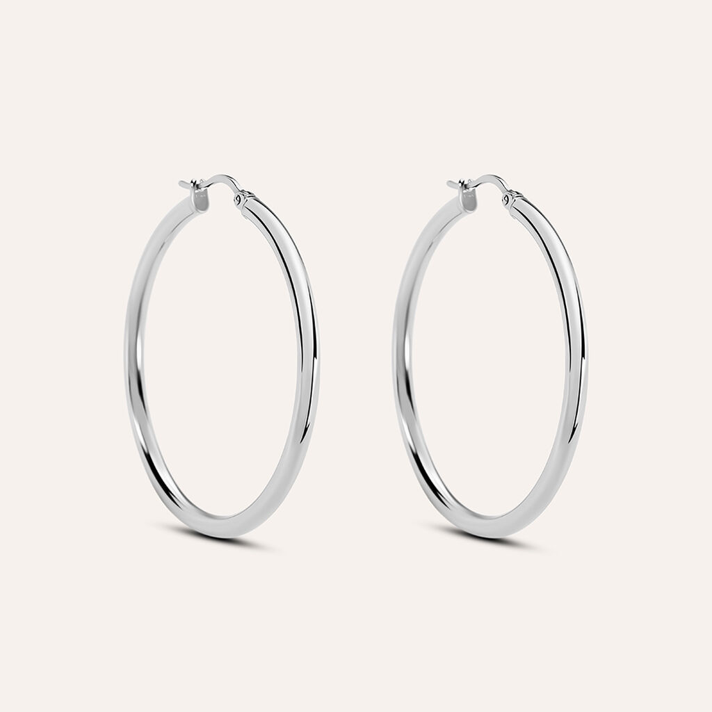 Orecchini A Cerchio Moonlight Acciaio