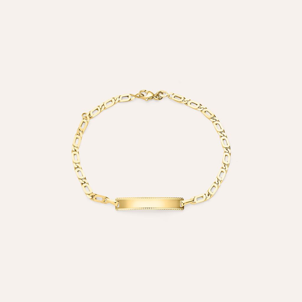 Bracciale Con Targhetta Holy Oro Giallo