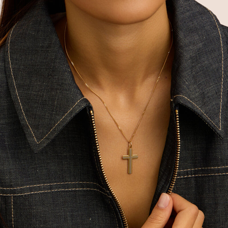 Pendente Holy Oro Bicolore - Ciondoli con Incisione Unisex | Stroili