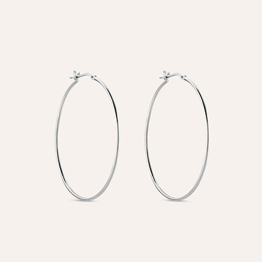 Orecchini A Cerchio Silver Collection Argento Rodiato
