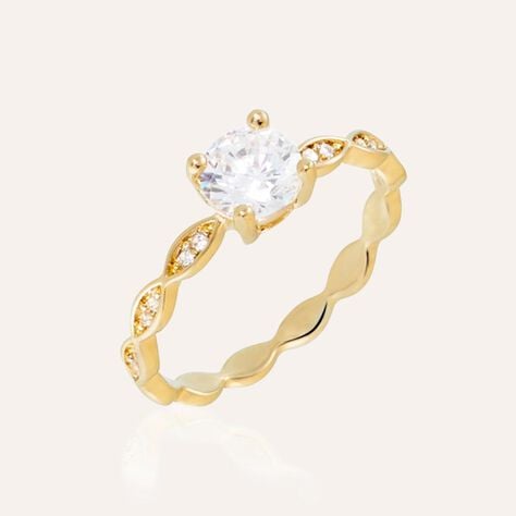 Anello Golden Dream Placcato Oro Giallo Cubic Zirconia - Anelli con Pietre Donna | Stroili