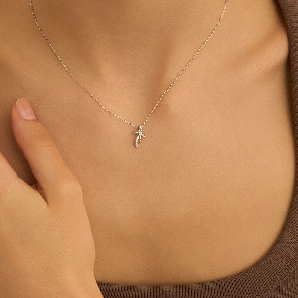 Collana Sophia Oro Bianco Diamante