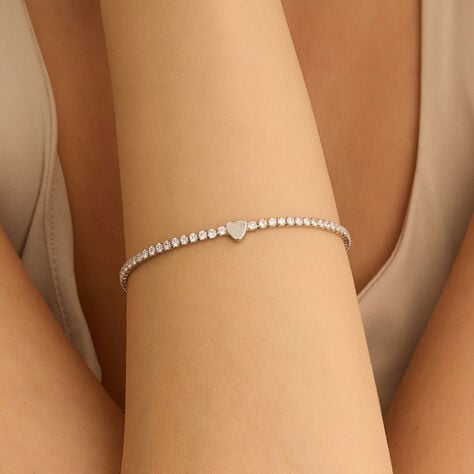 Bracciale Tennis Romantic Shine Metallo Cristallo - Bracciali Tennis Donna | Stroili