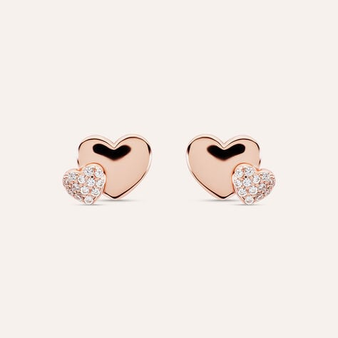 Orecchini Lobo Silver Moments Argento Rosa Cubic Zirconia - Orecchini a Lobo Donna | Stroili