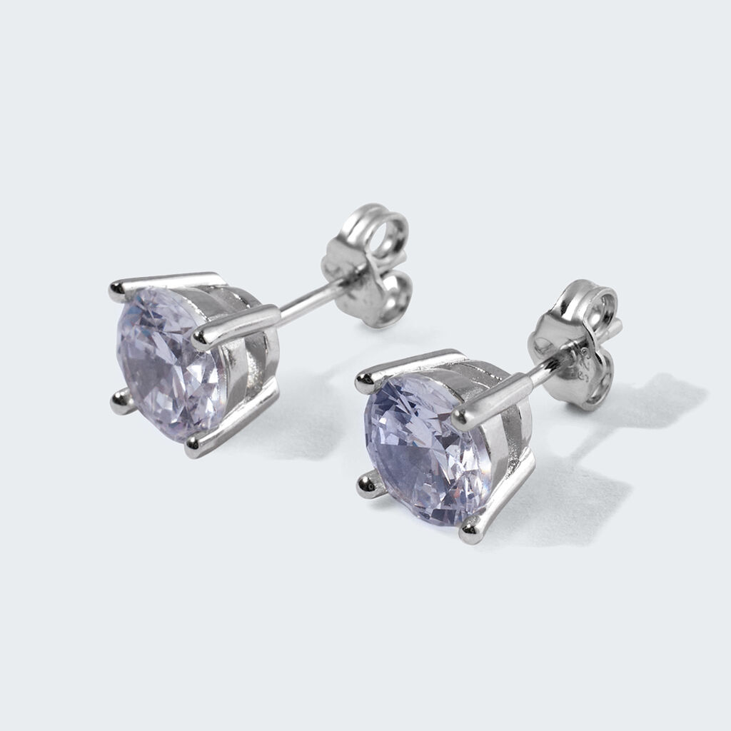 Orecchini Lobo Punto Luce Silver Elegance Argento Rodiato Cubic Zirconia - Orecchini a Lobo Donna | Stroili